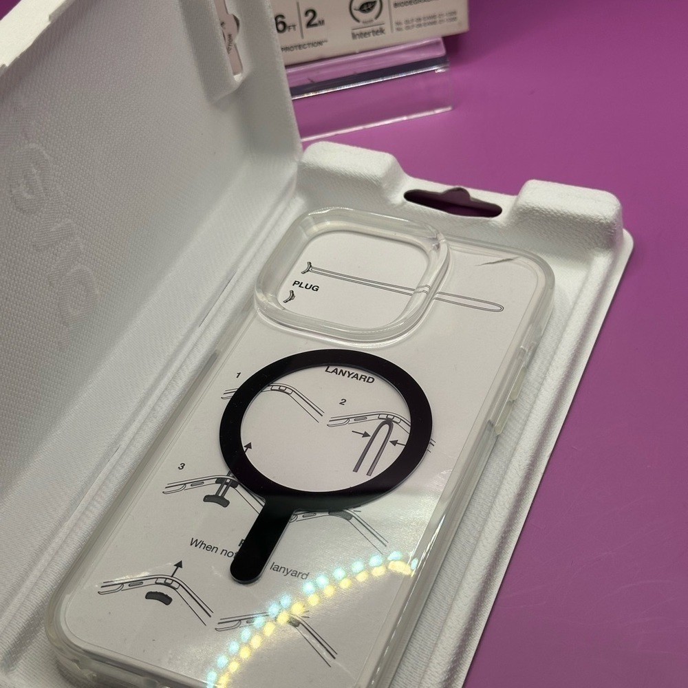 NIB PIVET ASPECT + CLEAR W LANYARD PHONE CASE 14 PRO and 14 PRO MAX - Picture 3 of 5